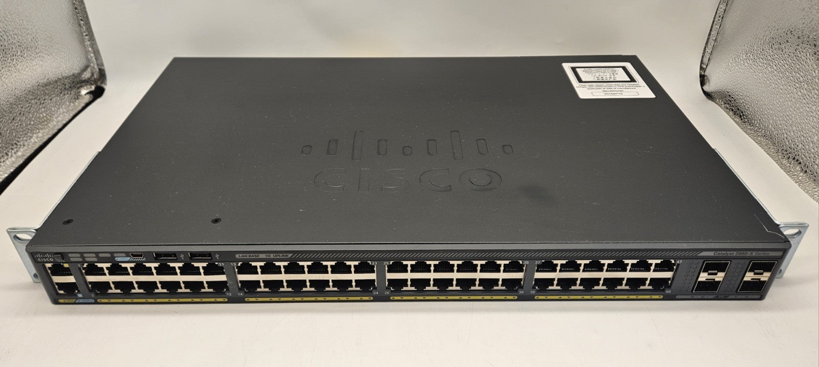 Cisco 2960X 48-Port GbE & 4-Port SFP Network Switch w/ Stack WS-C2960X-48TS-L0