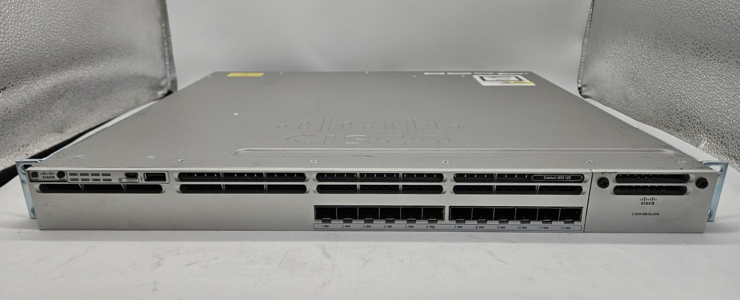 Cisco Catalyst 3850 12-Port SFP Network Switch w/ 2x PSU WS-C3850-12S-S1