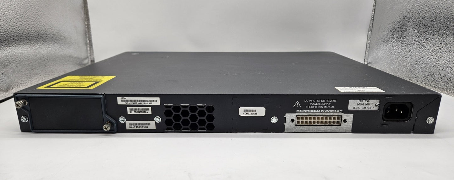 Cisco Catalyst 2960 48-Port PoE GbE & 4-SFP Network Switch WS-C2960S-48LPS-L **3