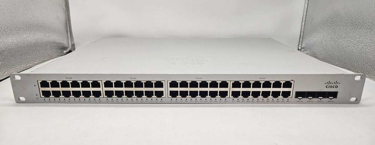 Cisco Meraki 48-Port PoE+ GbE & 4-10Gb SFP Network Switch UNCLAIMED MS225-48FP1