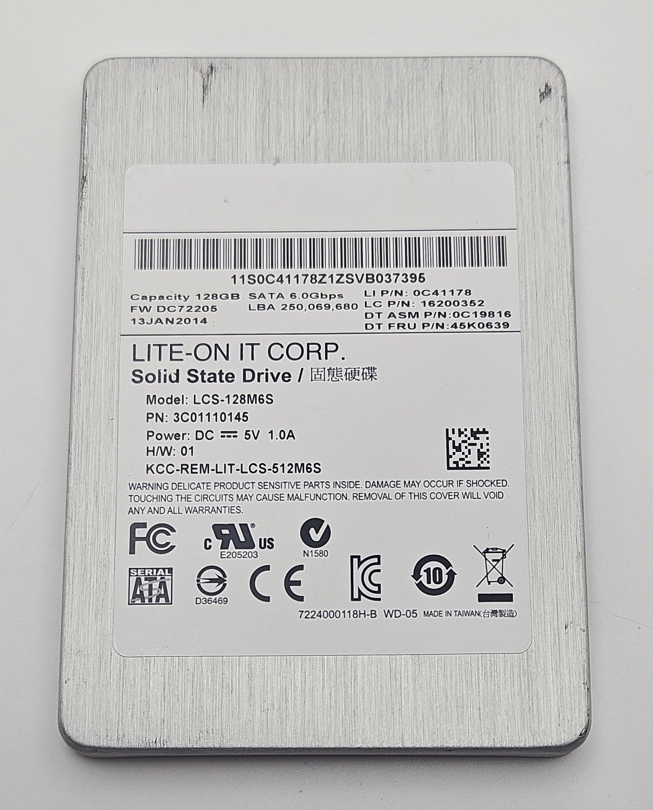 Lite-On M6S 128GB MLC SATA 6Gbps 2.5" SSD LCS-128M6S1