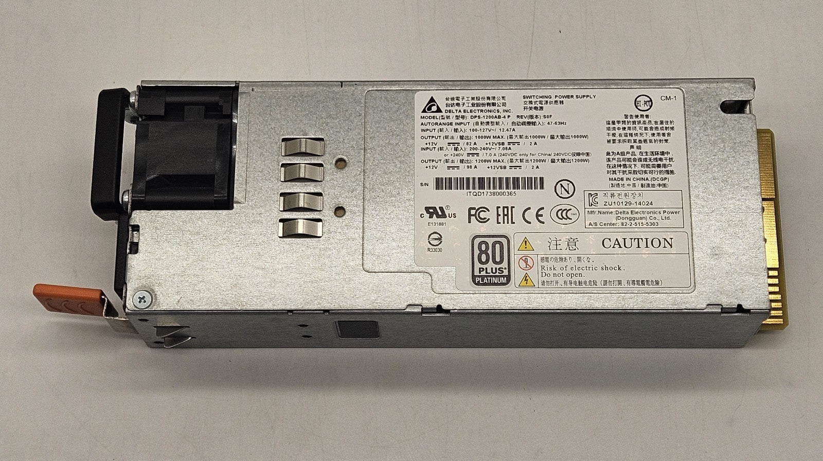 LOT OF 2 Delta 1200w 80 Plus Platinum Flex Slot Power Supply DPS-1200AB1
