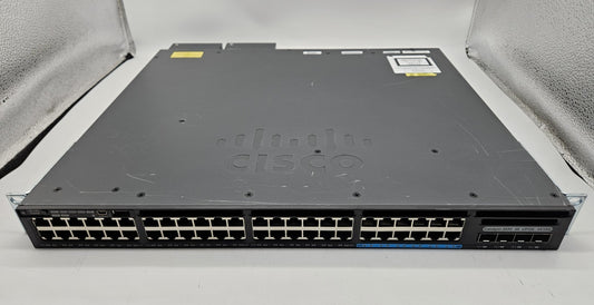 Cisco 3650 48-Port UPoE GbE (12-10GbE) & 4-SFP Network Switch WS-C3650-12X48UQ-E0