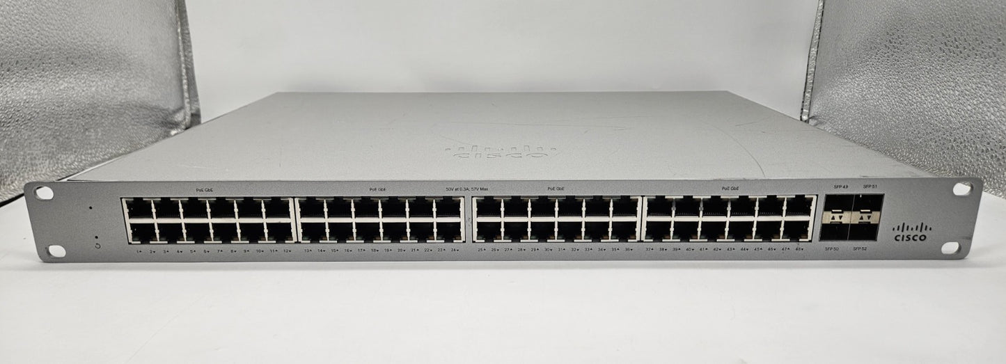 Cisco Meraki MS120 48-Port PoE GbE & 4-SFP Network Switch MS120-48FP UNCLAIMED1