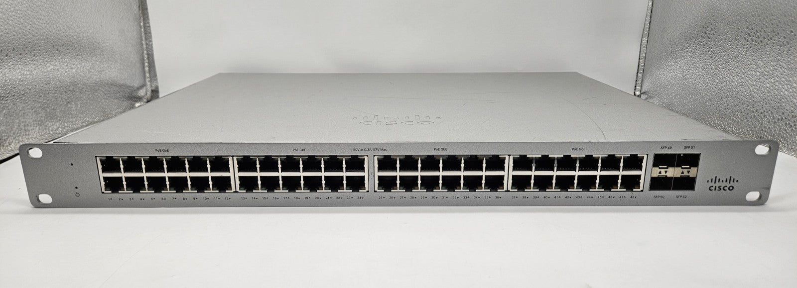 Cisco Meraki MS120 48-Port PoE GbE & 4-SFP Network Switch MS120-48FP UNCLAIMED1