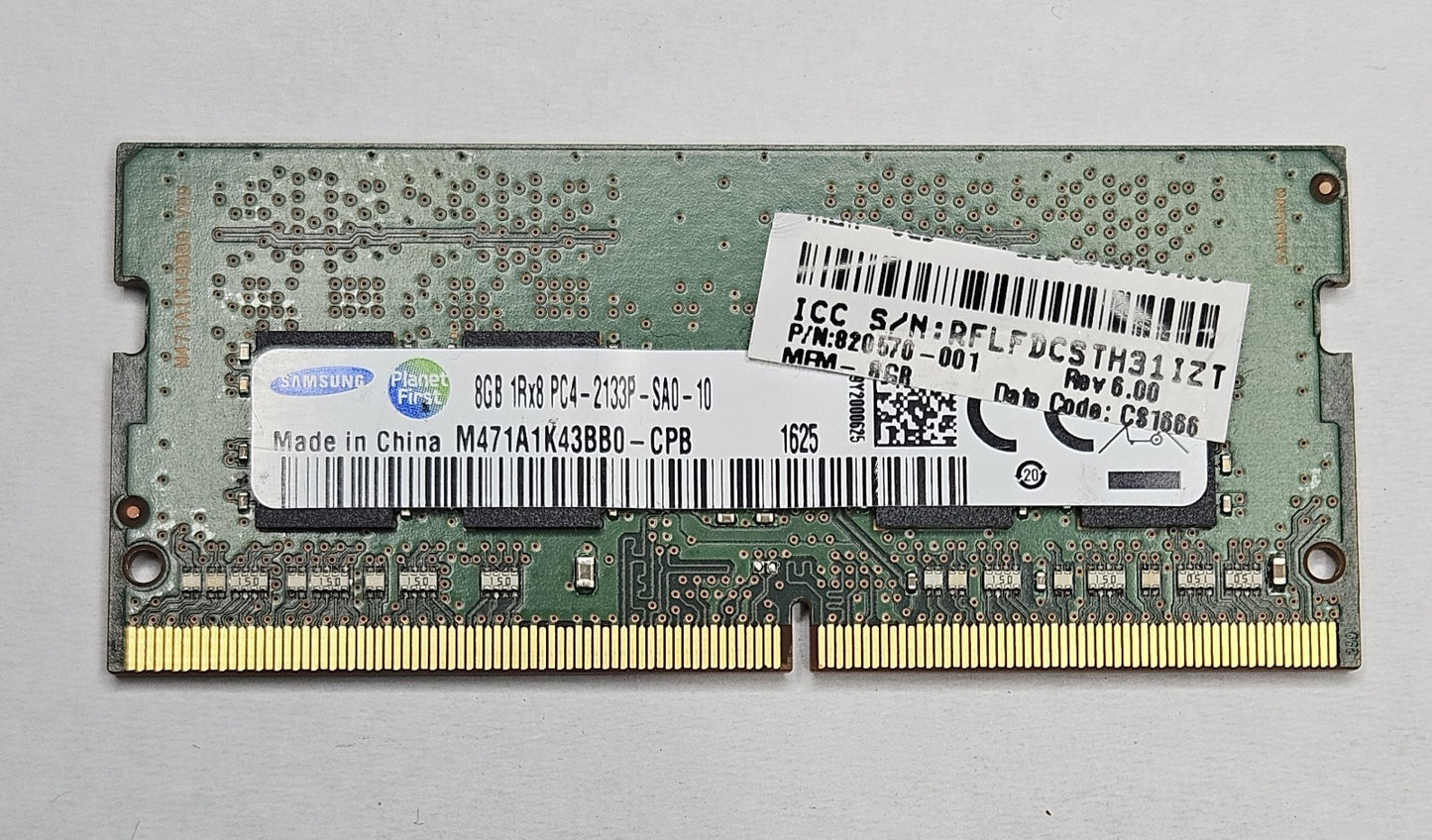 LOT OF 2 Samsung 8GB PC4-17000 DDR4-2133MHz SoDimm Laptop RAM M471A1K43BB0-CPB1