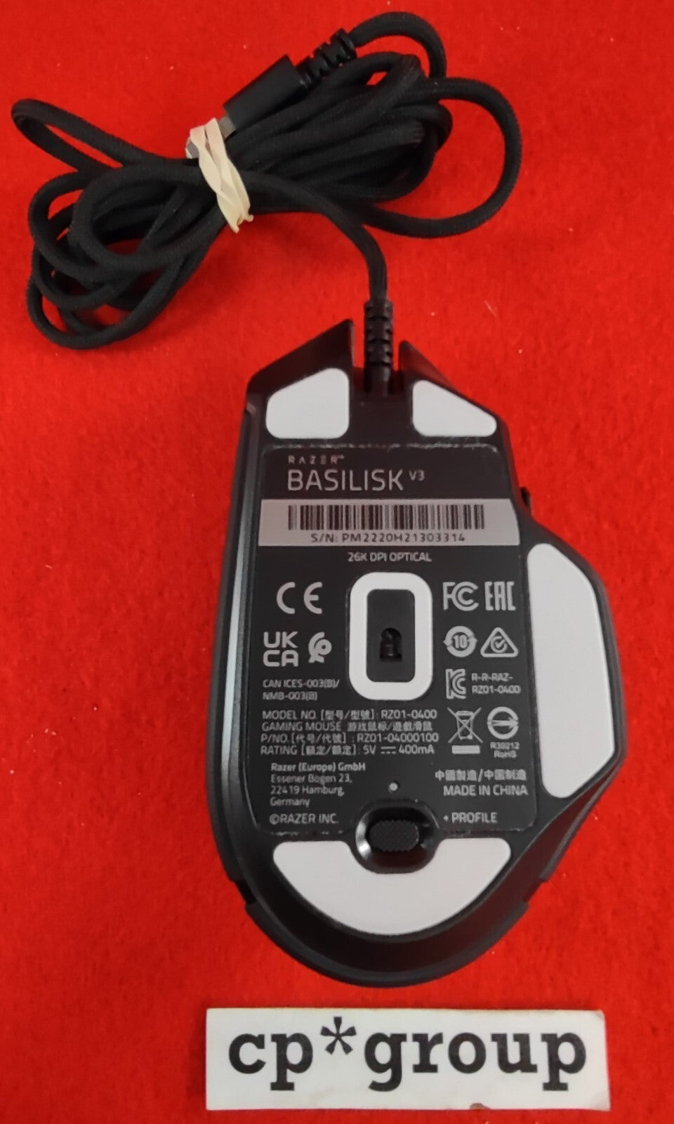 Razer Basilisk v3 Customizable Wired Ergonomic Gaming Mouse RZ01-04000100-R3U12