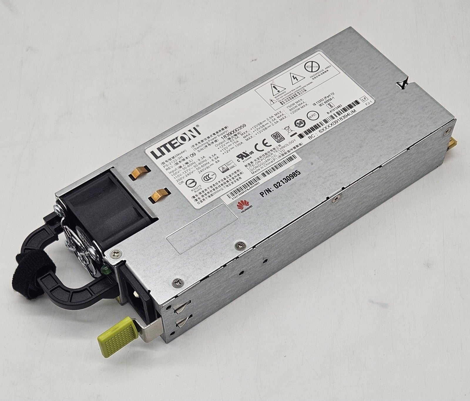 LiteON 1200W Power Supply for Huawei Server PS-2122-3H0