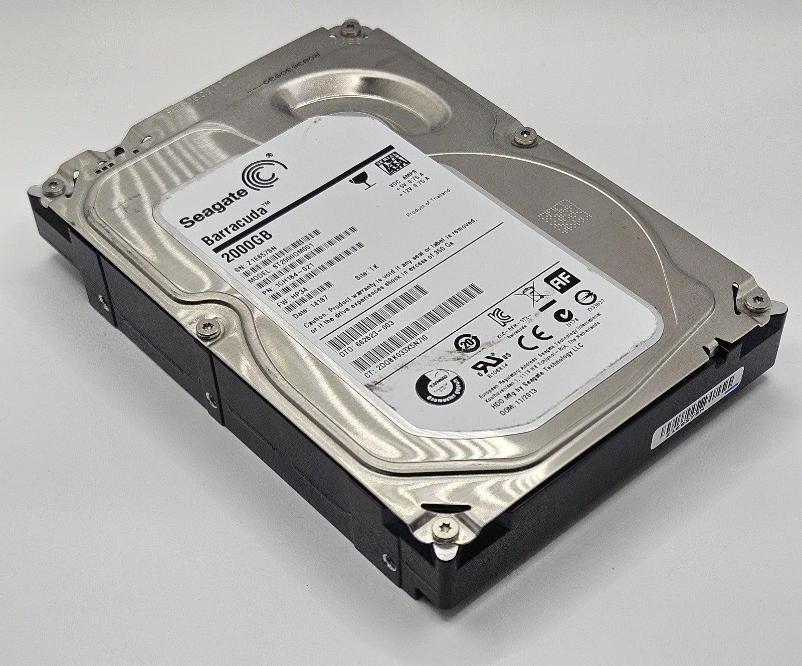 Seagate Barracuda 2TB 7.2K RPM SATA 6Gbps 64MB Cache 3.5" Hard Drive ST2000DM0010
