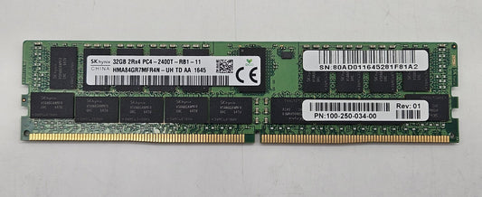 Hynix 32GB PC4-19200 DDR4-2400MHz REG ECC 288-Pin Server RAM HMA84GR7MFR4N-UH0