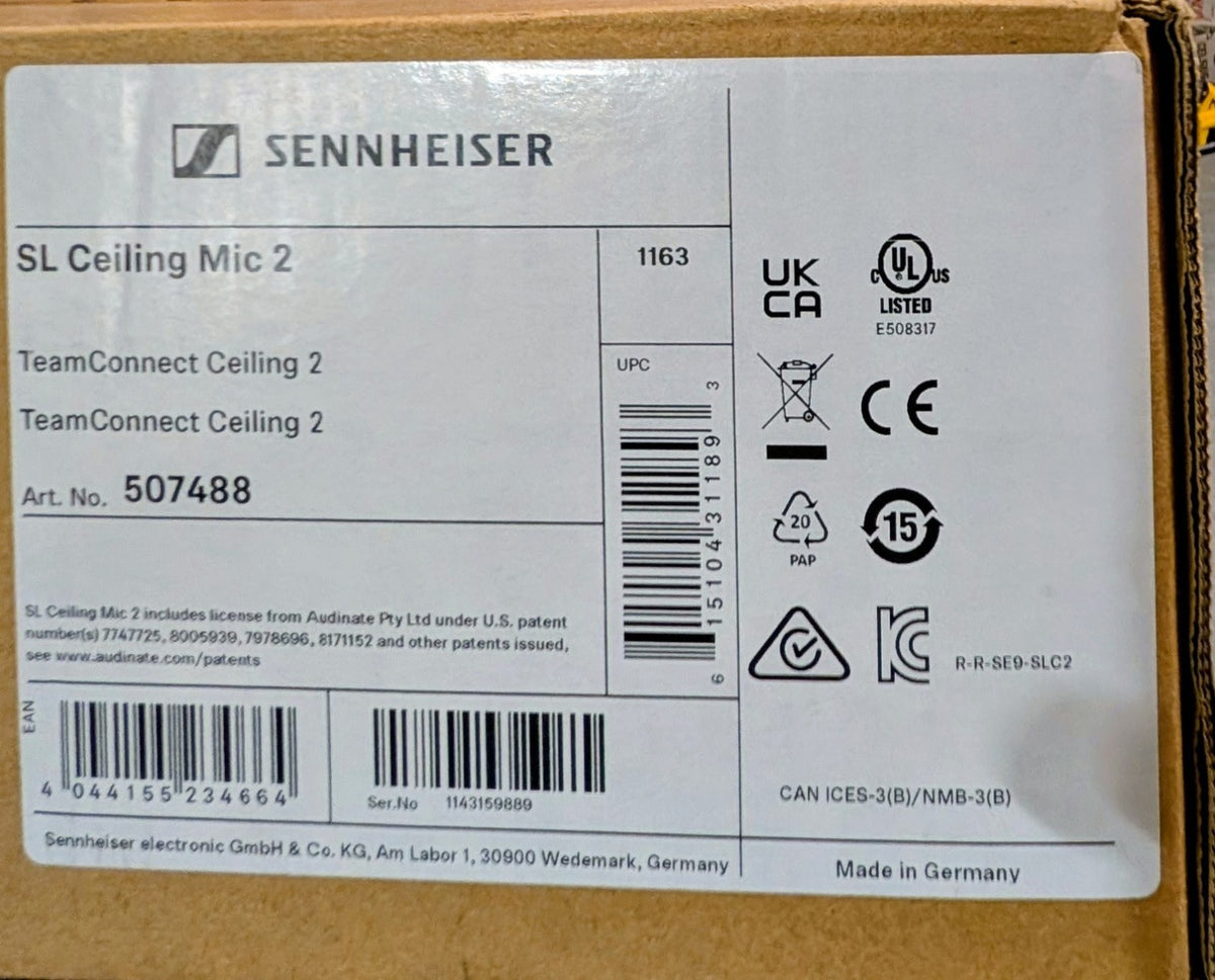 SENNHEISER TeamConnect SL Ceiling Mic 2 White 5074882