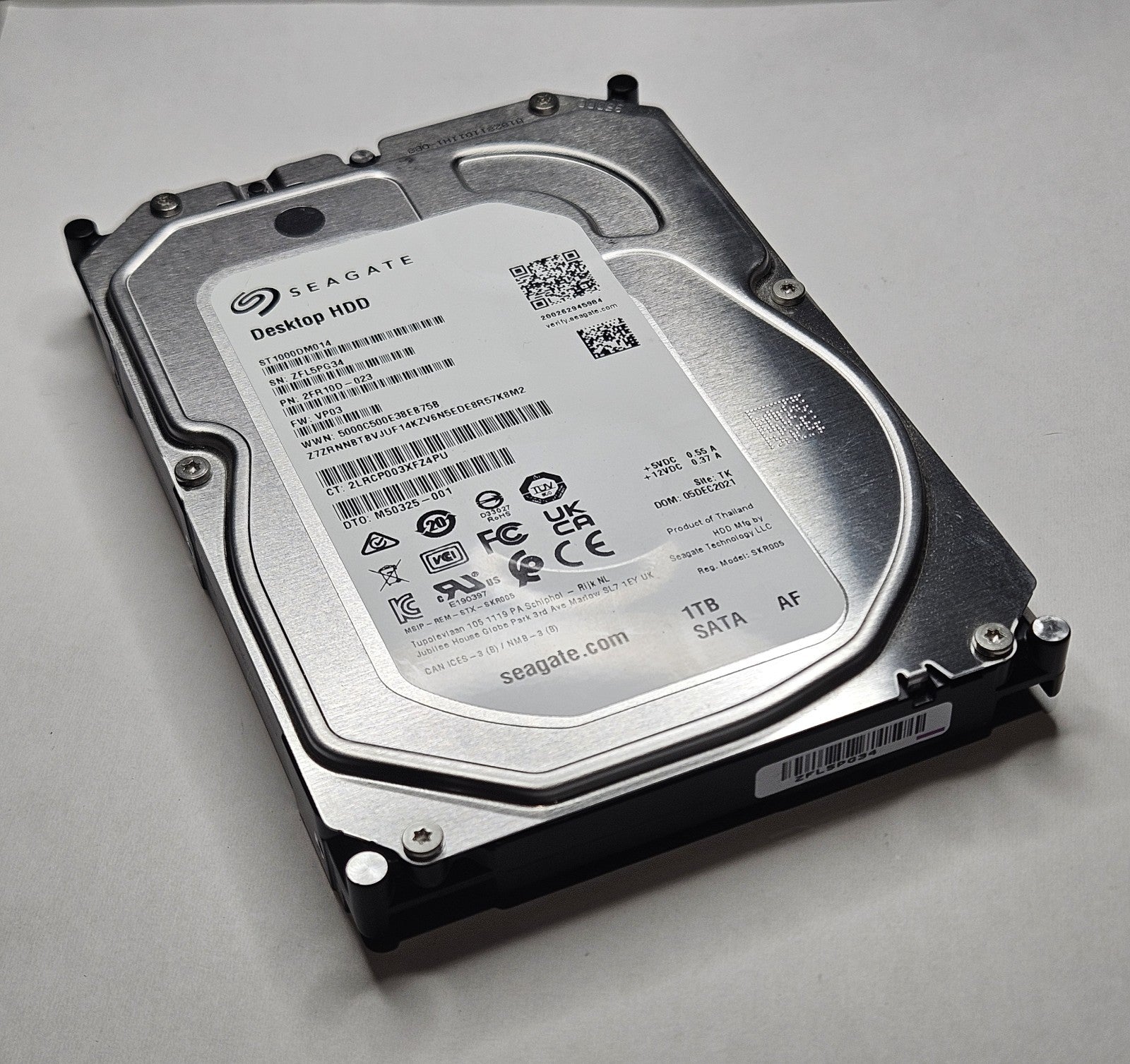 Seagate 1TB 7200 RPM SATA 6Gbps 256MB Cache 3.5" Hard Drive ST1000DM0140