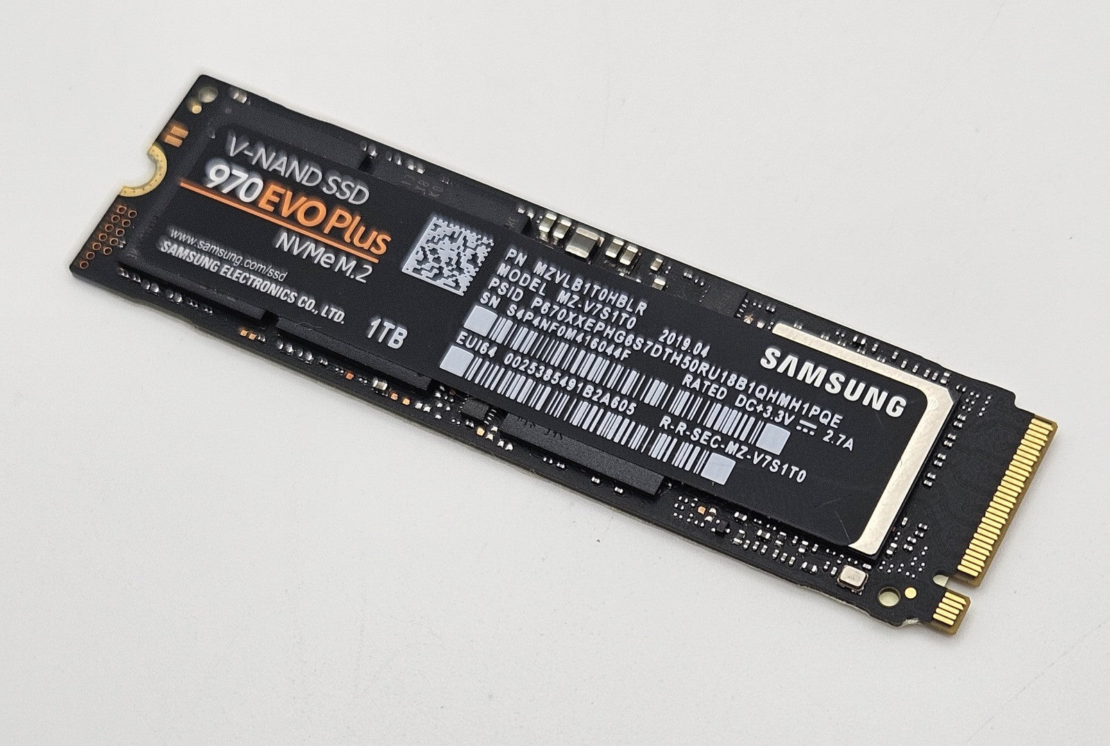 Samsung MZ-V7S1T0 970 EVO Plus 1TB TLC PCI Express 4.0 x4 NVMe M.2 2280 SSD 99%0