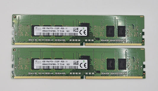 LOT OF 2 Hynix 4GB PC4-17000 DDR4-2133MHz REG ECC Server RAM HMA451R7AFR8N-TF0