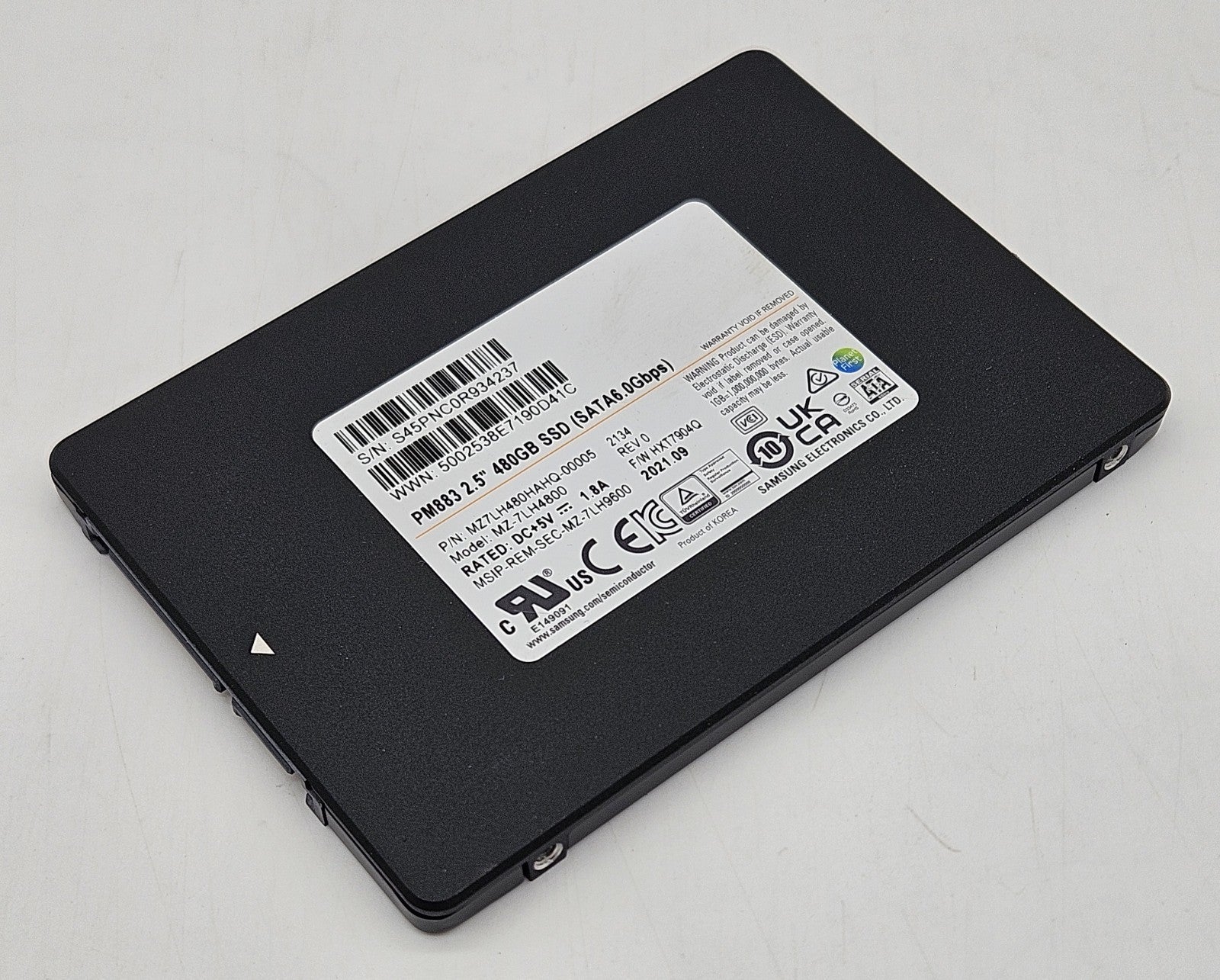 Samsung MZ-7LH4800 PM883 480GB TLC SATA 6G (AES-256/PLP) 2.5" SSD MZ7LH480HAHQ0