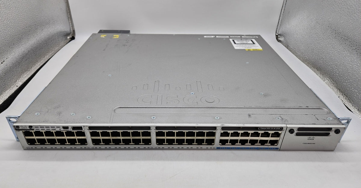 Cisco 3850 48-Port GbE (12-10GbE) Network Switch w/ 1x PSU WS-C3850-12X48U-L0