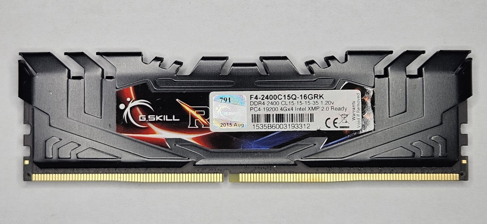 Ripjaws 16GB Kit (4X4GB) PC4-19200 DDR4-2400MHz Desktop RAM F4-2400C15Q-16GRK1