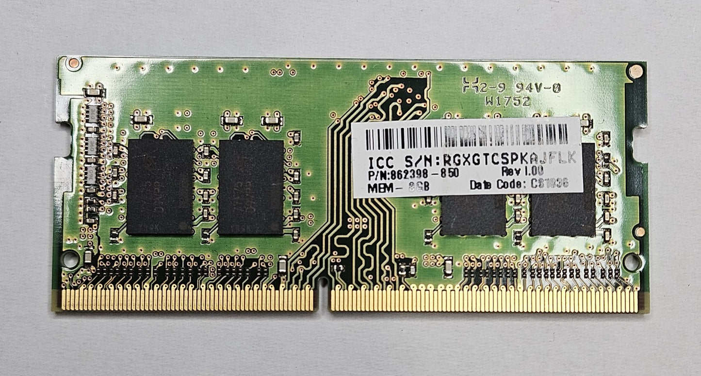 LOT OF 2 Kingston 8GB PC4-21300 DDR4-2666MHz SoDimm Laptop Memory HP26D4S9S8ME-82