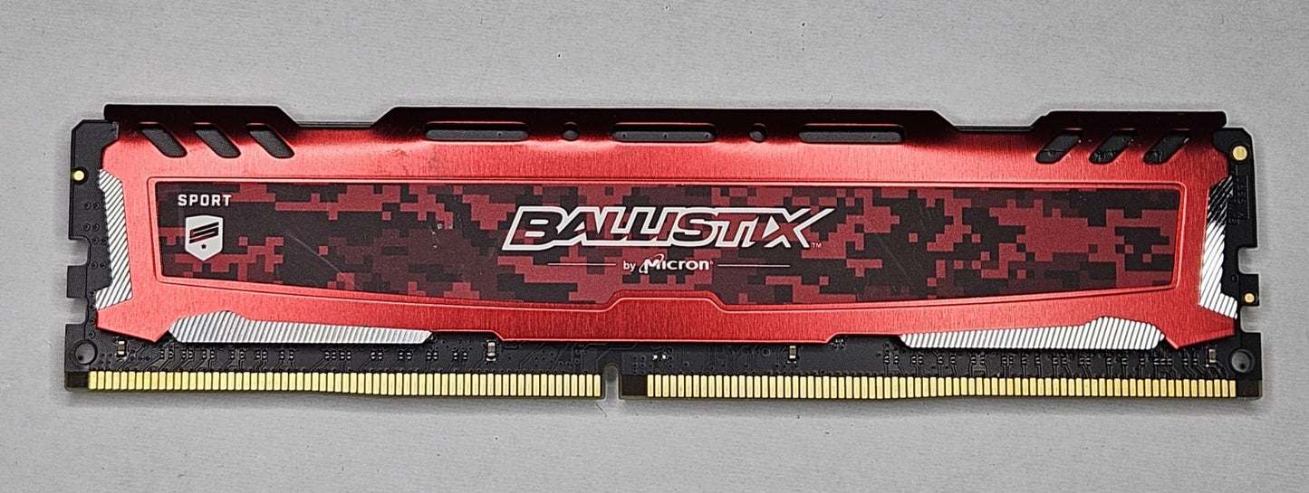 LOT OF 2 Ballistix 16GB PC4-21300 DDR4-2666MHz Desktop RAM BLS16G4D26BFSE.16FD2