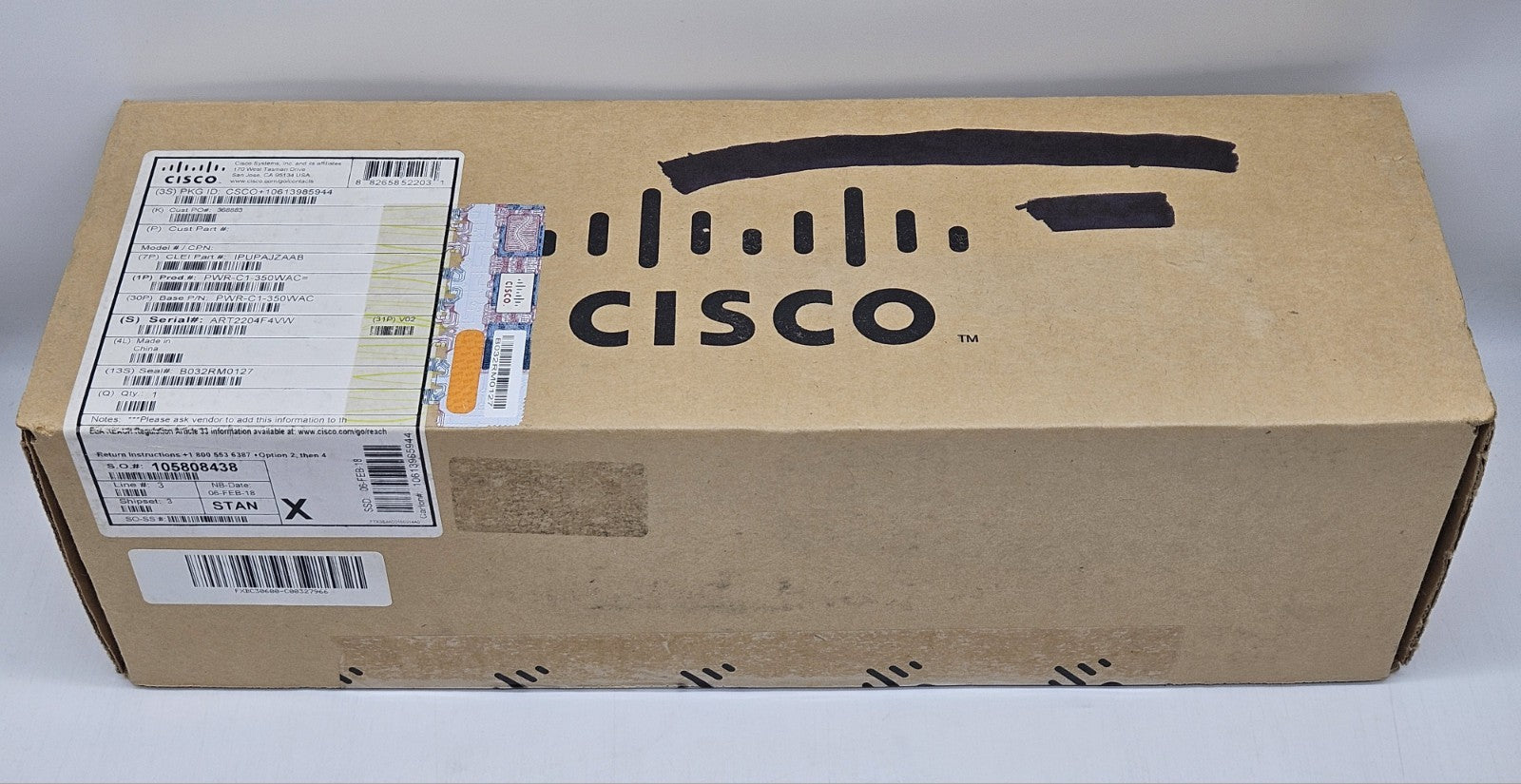 NEW Cisco 350W Power Supply for Catalyst 3850 Series Switches PWR-C1-350WAC1