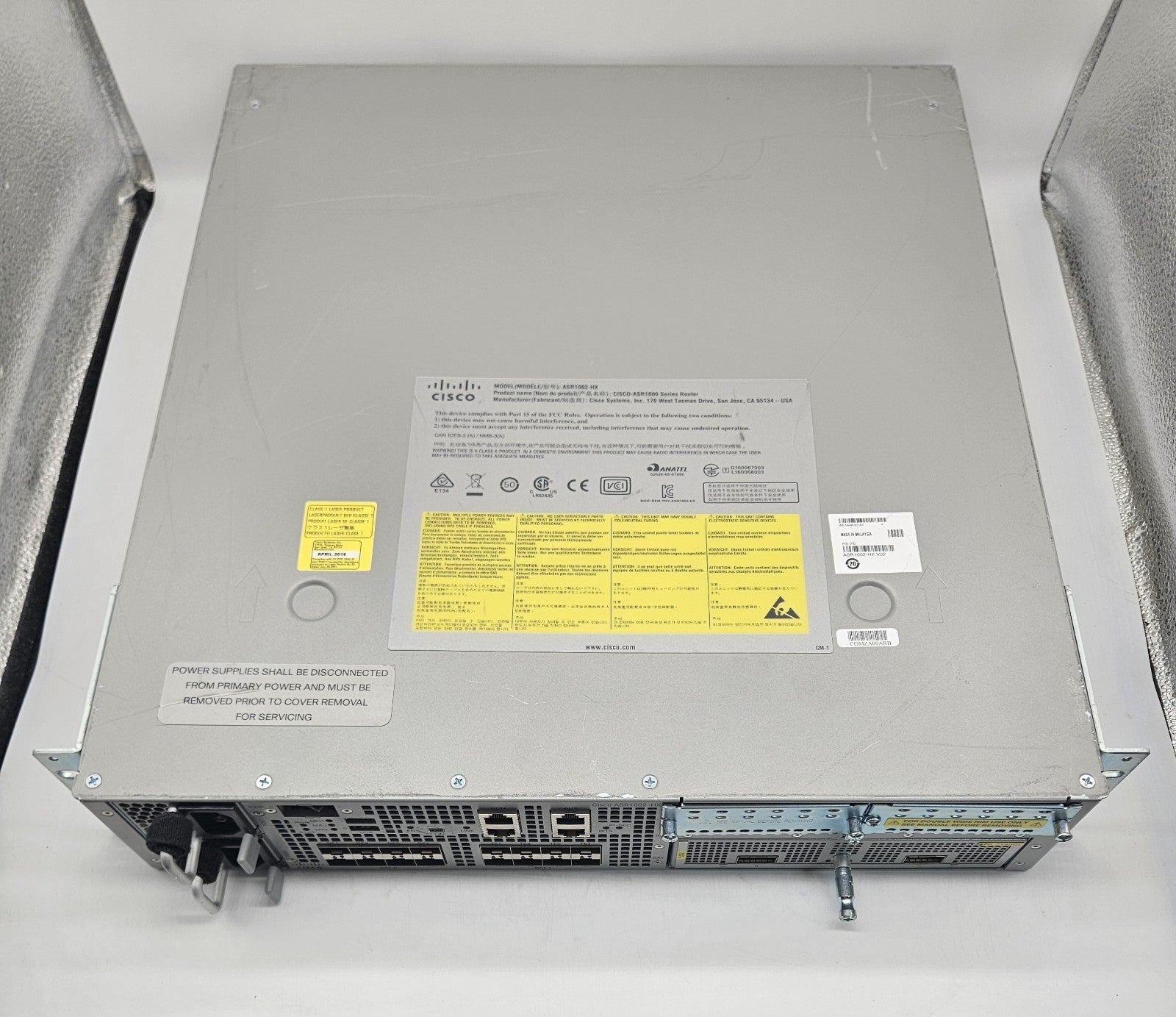 Cisco 8-SFP & 8-SFP+ Aggregation Router w/ EPA-2X40GE & 2x PSU ASR1002-HX2
