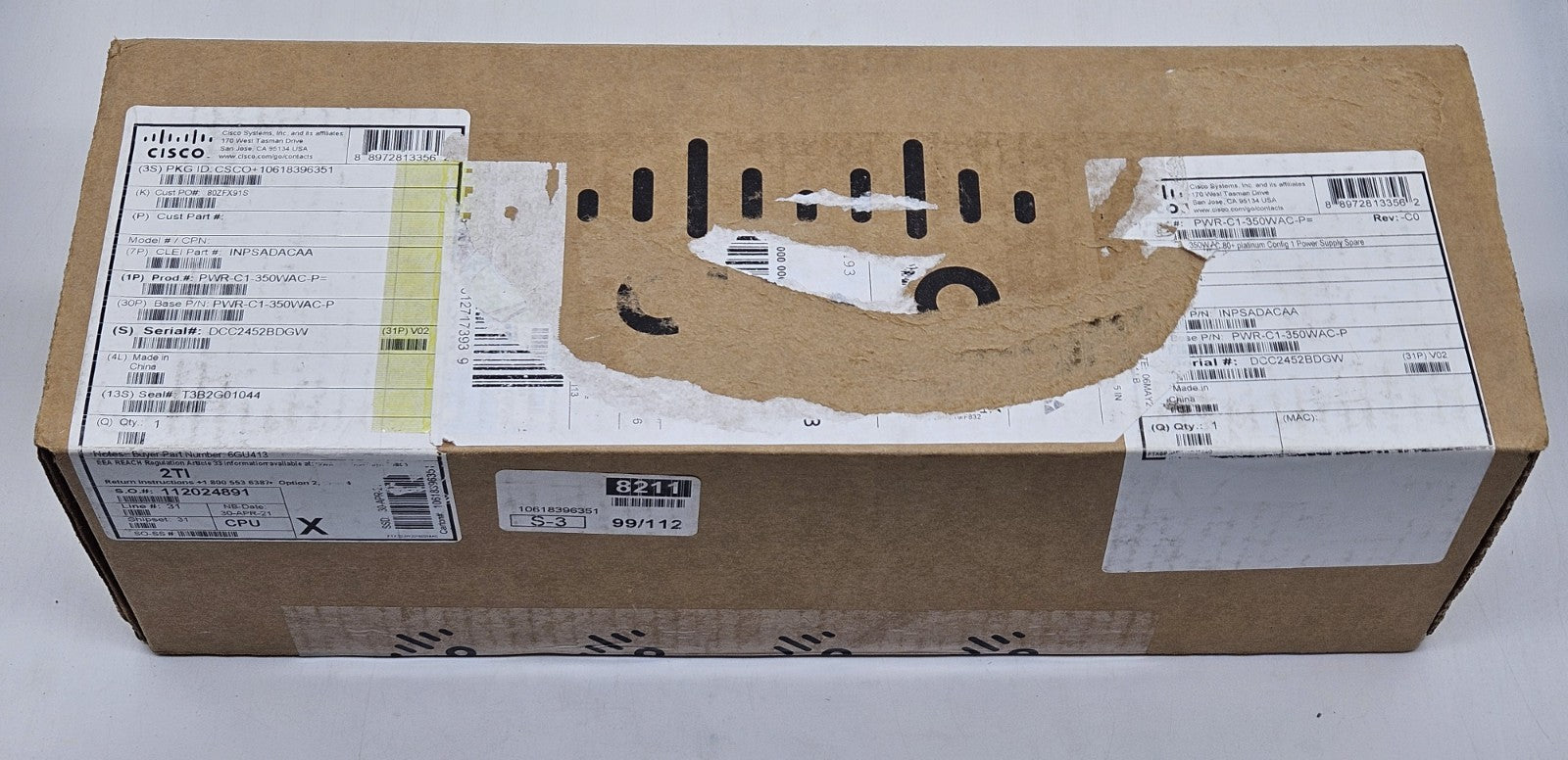 NEW Cisco 350W Power Supply for Catalyst 3850/9300 Switches PWR-C1-350WAC-P1