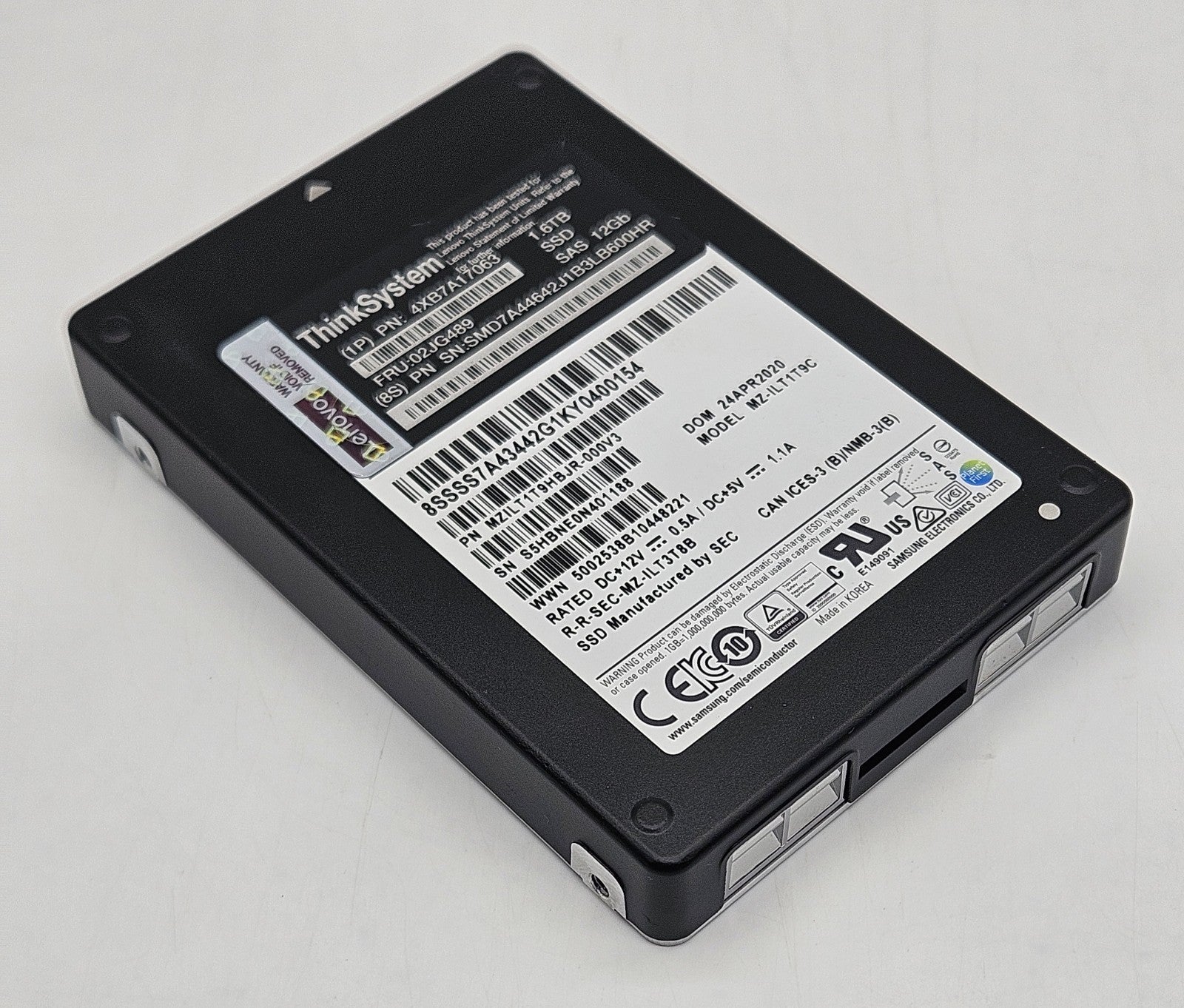 Samsung MZ-ILT1T9C PM1643a 1.92TB TLC SAS 12Gbps 2.5" SSD MZILT1T9HBJR0