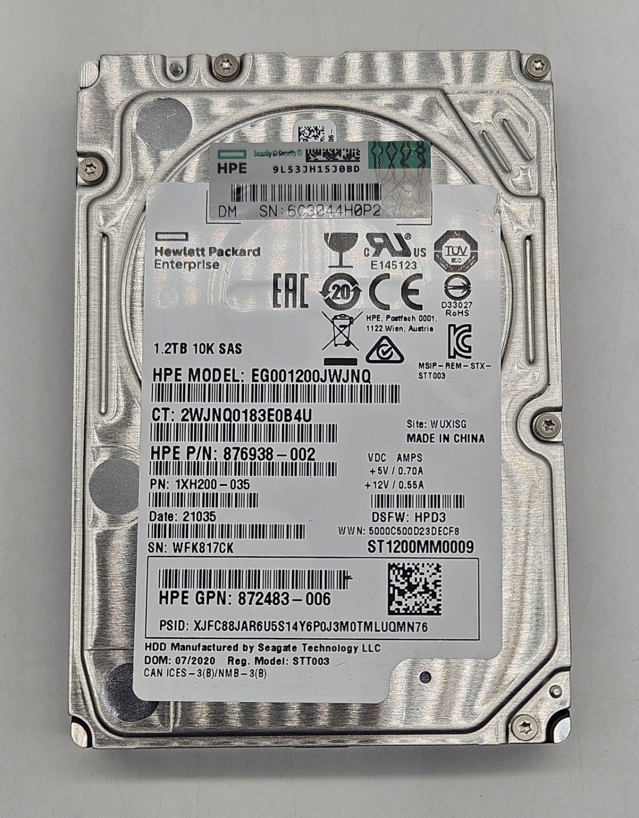 Seagate 1.2TB 10k RPM SAS 12Gbps 128MB Cache (512n) 2.5" Hard Drive ST1200MM00091