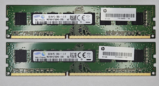 LOT OF 2 Samsung 8GB PC3-12800 DDR3-1600MHz Desktop Memory RAM M378B1G73QH0-CK00