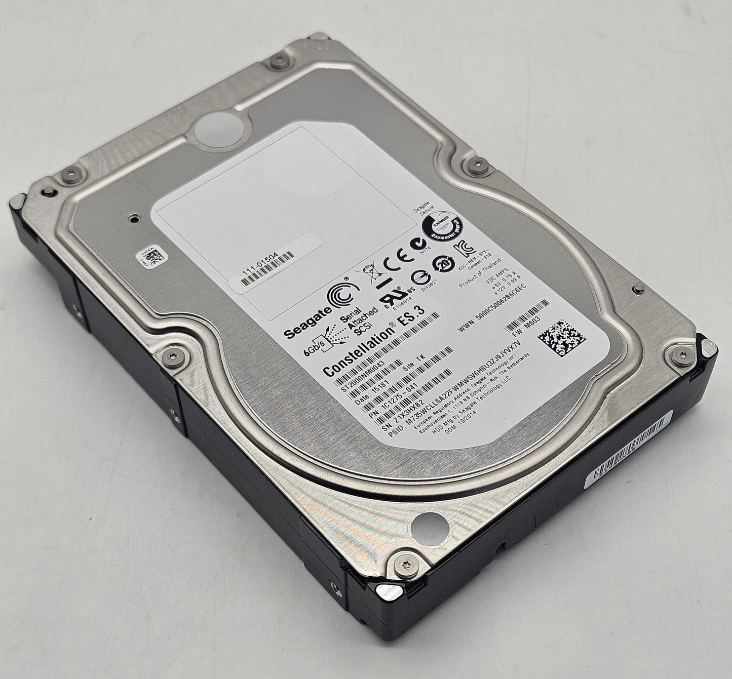 Seagate Constellation ES.3 2TB 7200RPM SAS 6Gbps 3.5" Hard Drive ST2000NM00430