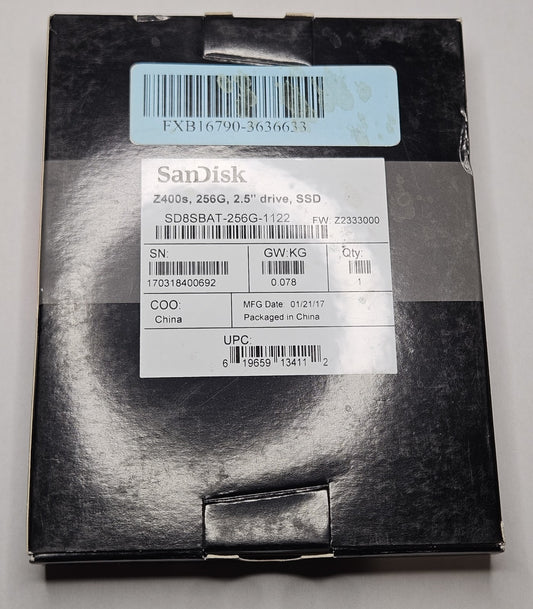 NEW Sandisk Z400s 256GB MLC SATA 6Gbps 2.5" SSD SD8SBAT-256G0