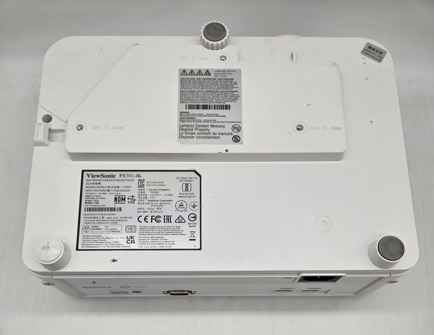 View Sonic4K 240Hz 3200 Lumens Home Projector 3881 Hours (Clean Image) PX701-4K6