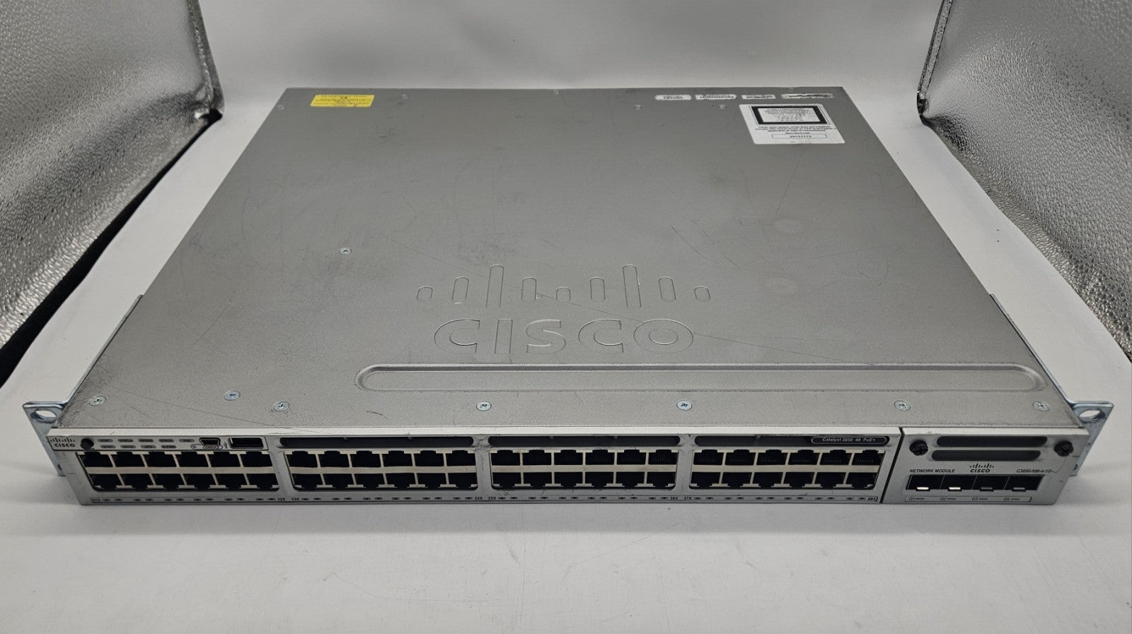 Cisco Catalyst 3850 48-Port GbE PoE+ Network Switch w/ 2xPS & Mod WS-C3850-48P-L0