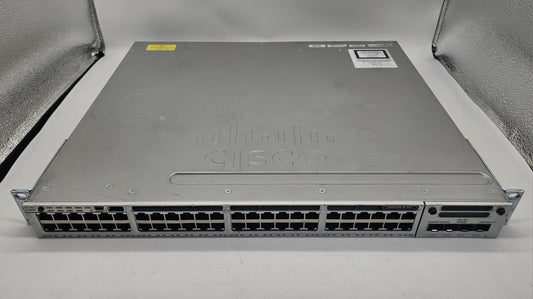 Cisco Catalyst 3850 48-Port GbE PoE+ Network Switch w/ 2xPS & Mod WS-C3850-48P-L0