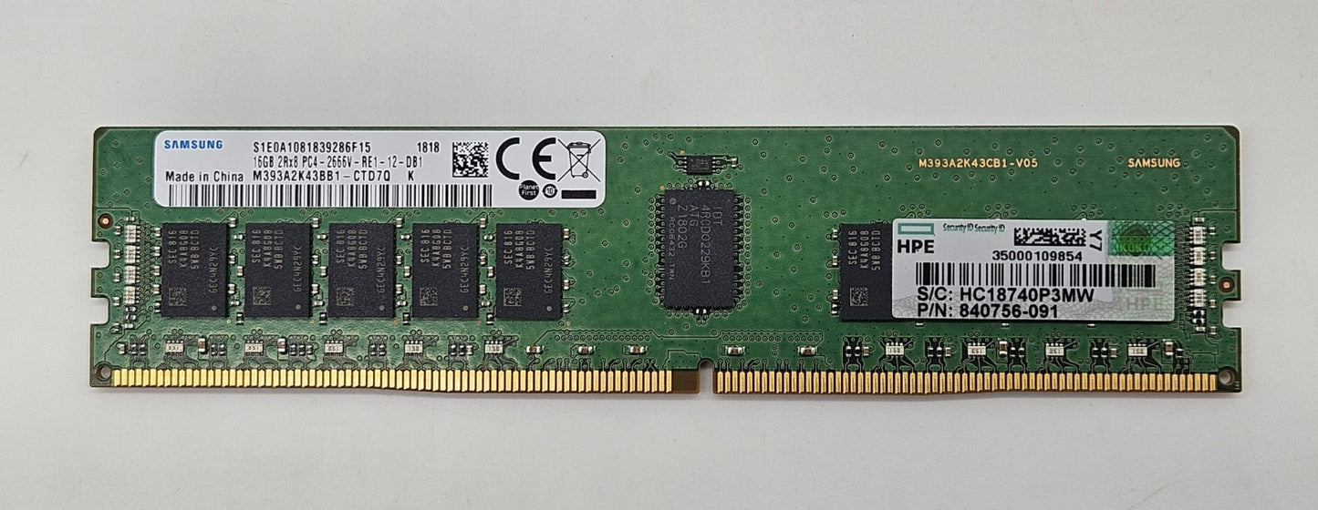 Samsung 16GB PC4-21300 DDR4-2666MHz REG ECC Server Memory M393A2K43BB1-CTD0