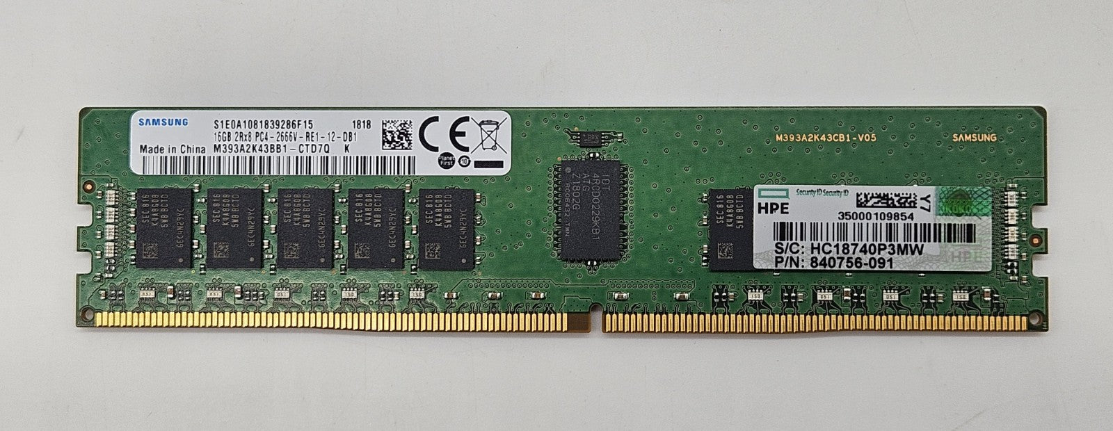 Samsung 16GB PC4-21300 DDR4-2666MHz REG ECC Server Memory M393A2K43BB1-CTD0