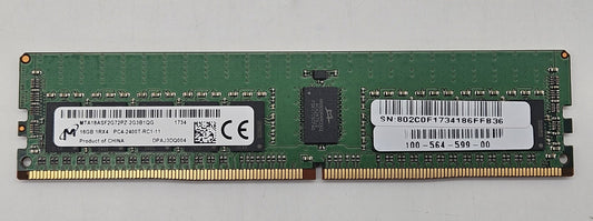 Micron 16GB 1Rx4 PC4-19200 DDR4-2400MHz REG ECC Server RAM MTA18ASF2G72PZ-2G3B10