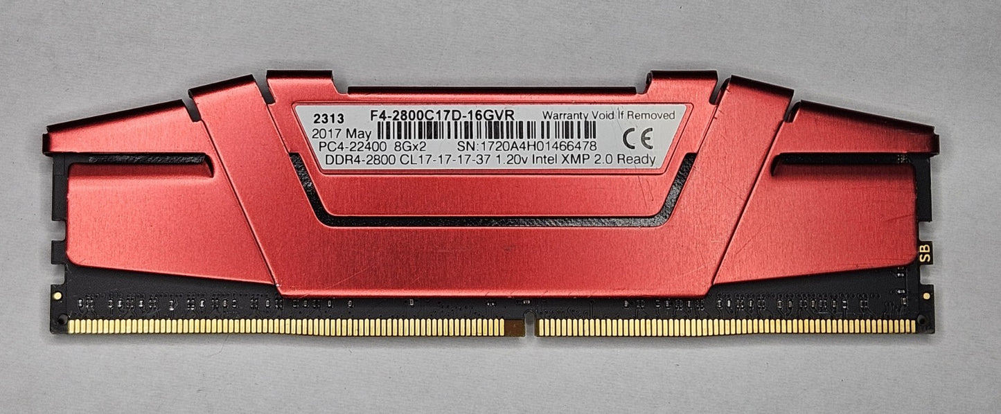 Ripjaws 16GB Kit (2X8GB) PC4-22400 DDR4-2800MHz Desktop RAM F4-2800C17D-16GVR1