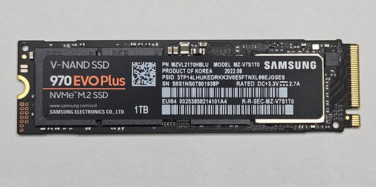 Samsung MZ-V7S1T0 970 EVO Plus 1TB TLC PCIe 4 x4 NVMe M.2 2280 SSD MZVL21T0HBLU0