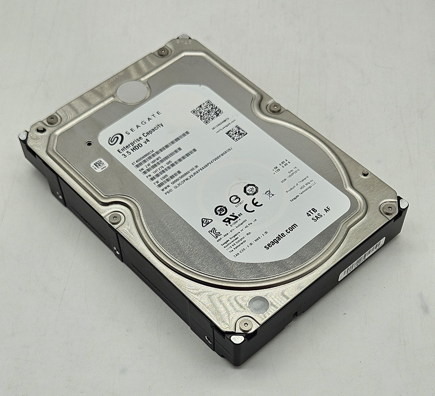 Seagate 4TB 7200RPM SAS 12Gbps 128MB Cache (512e) 3.5" Hard Drive ST4000NM00340