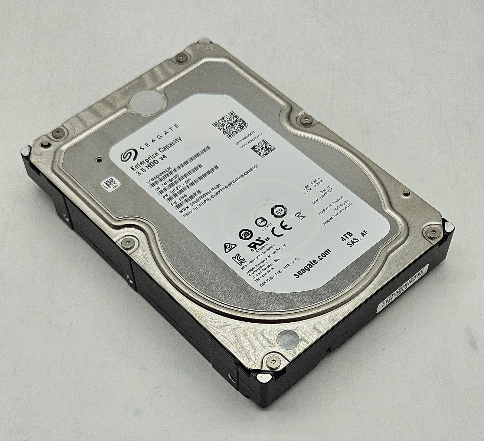 Seagate 4TB 7200RPM SAS 12Gbps 128MB Cache (512e) 3.5" Hard Drive ST4000NM00340