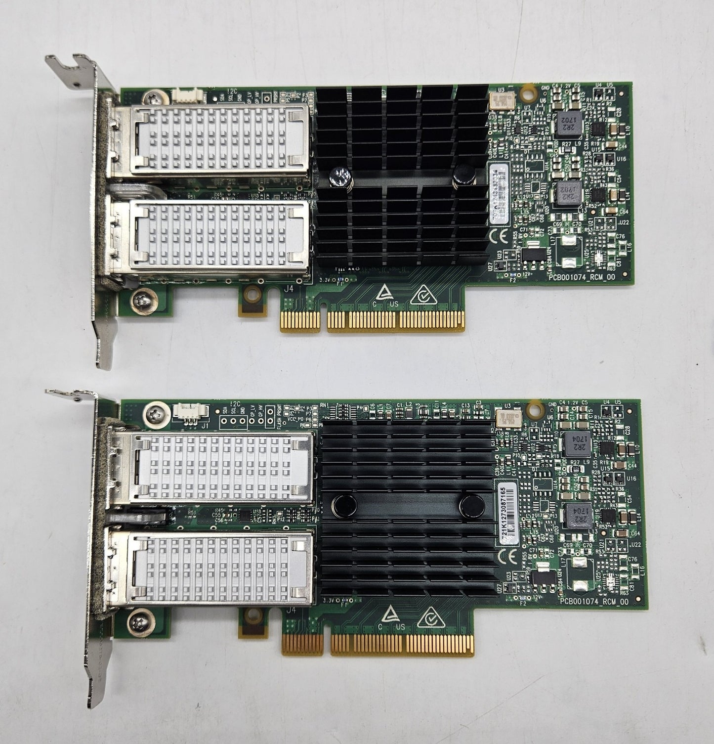 LOT OF 2 Mellanox ConnectX-3 QDR InfiniBand 2-Port 10GB QSFP Network Card0