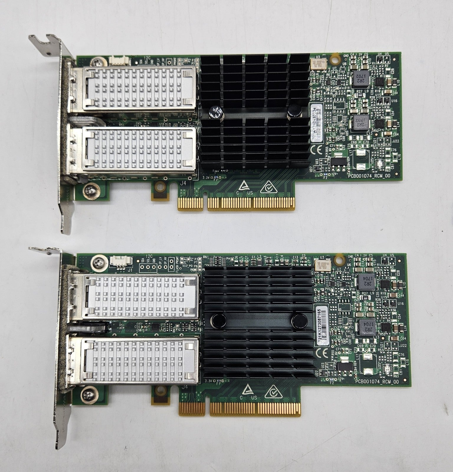 LOT OF 2 Mellanox ConnectX-3 QDR InfiniBand 2-Port 10GB QSFP Network Card0