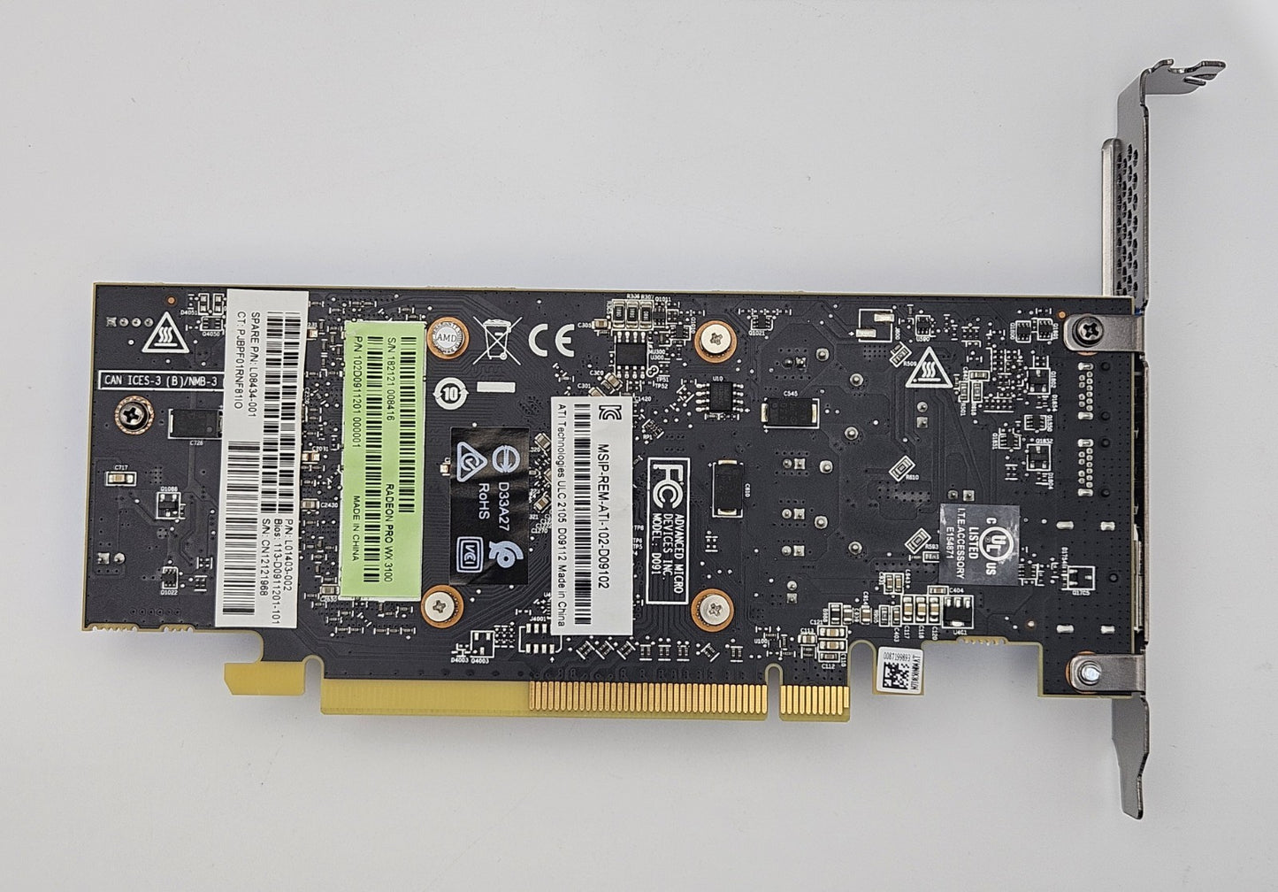 AMD Radeon Pro WX3100 4GB GDDR5 PCI-E 3.0 x8 Video Graphics Card (High Profile)3
