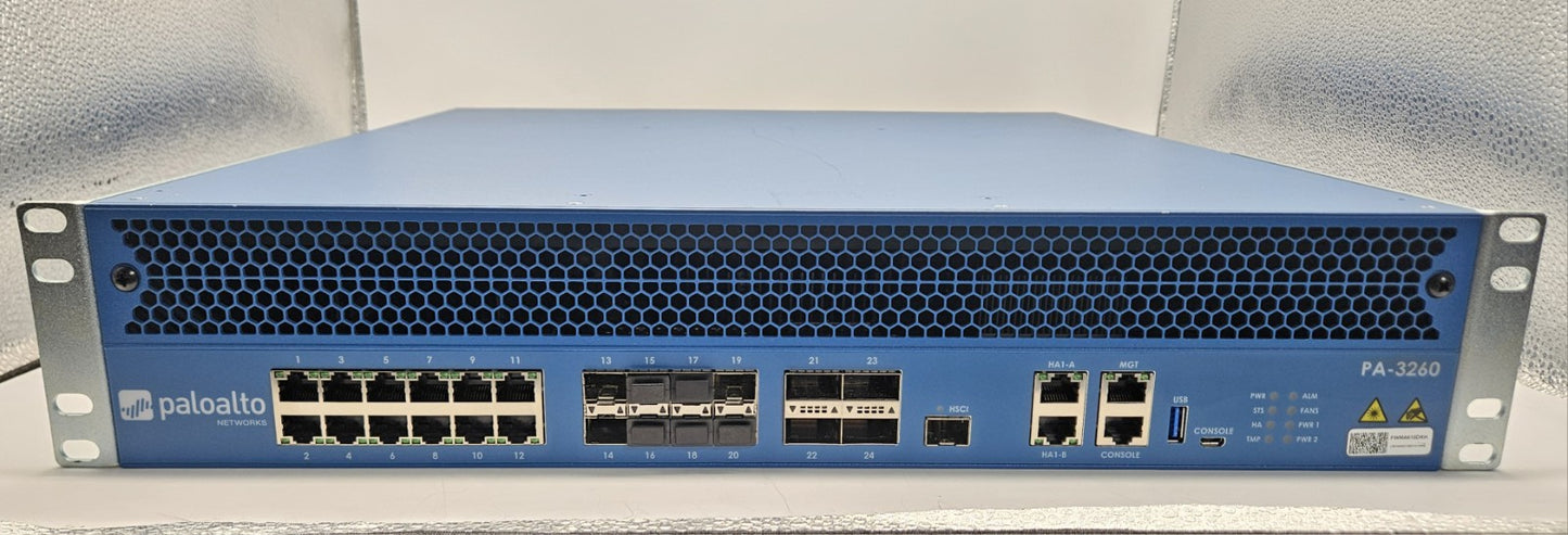 Palo Alto 12-Port GbE & 8-Port SFP+ & 4-Port QSFP+ Firewall w/240GB SSD PA-32601
