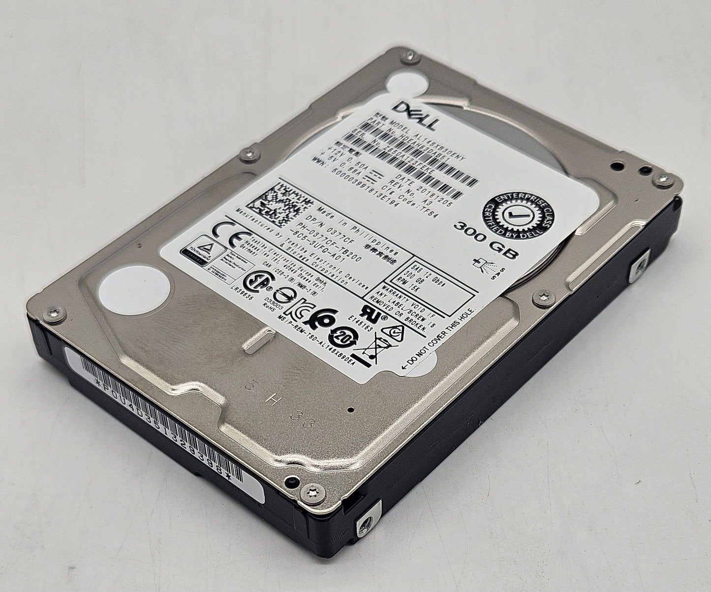 Toshiba 300GB 15K RPM SAS 12Gbps 128MB (512e / SIE) 2.5" Hard Drive AL14SXB30ENY0