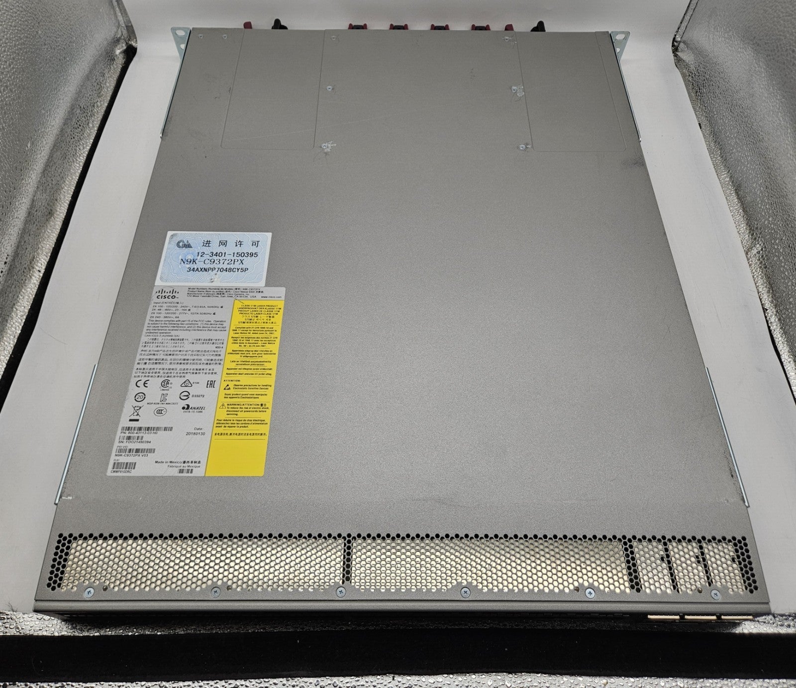 Cisco Nexus 9300 48-Port 10Gb SFP+ & 6-40Gb QSFP+ ACI Spine Switch N9K-C9372PX2