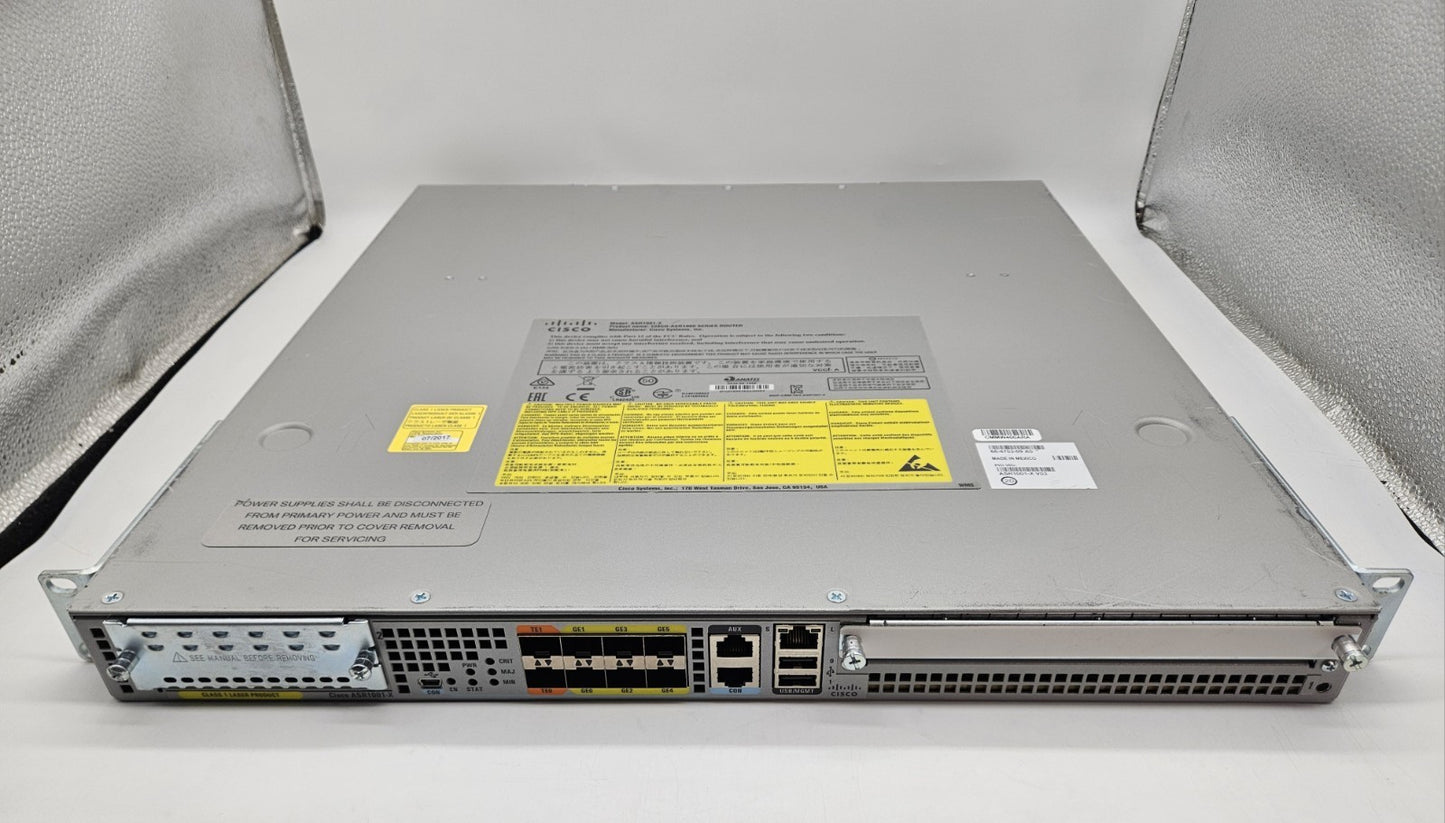 Cisco 2-10Gb & 6-1Gb SFP Aggregation Services Router w/ Licenses ASR1001-X0