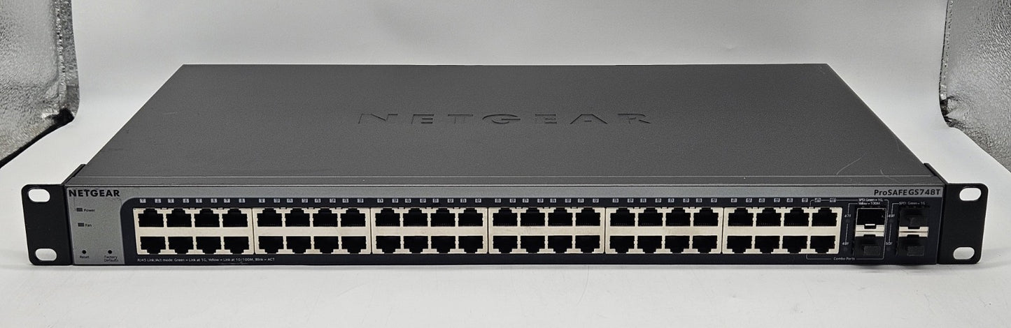 Netgear ProSafe GS748T 48-Port GbE & 4-Port SFP Network Switch GS748T-500NAS1