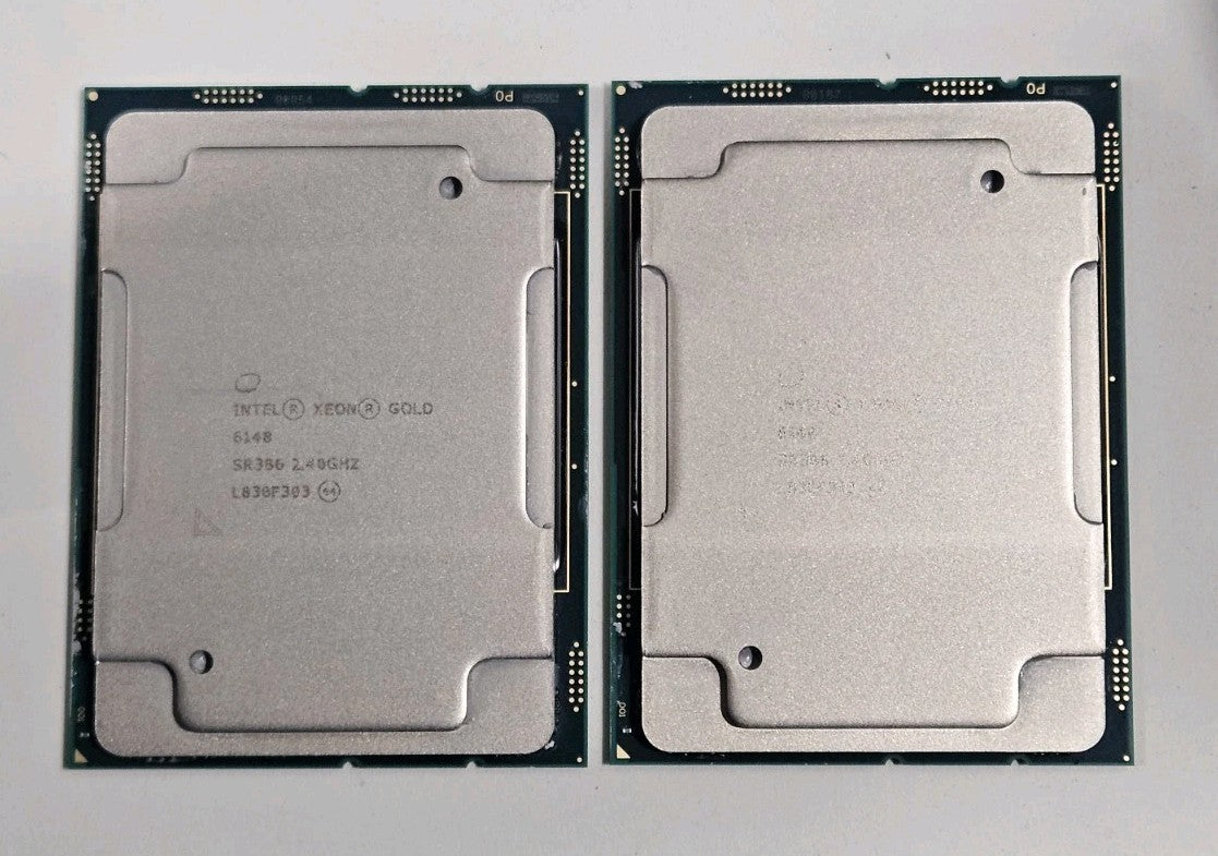 LOT OF 2 Intel Xeon Gold 6148 2.40GHz 27.5MB LGA3647 20-Core CPU Processor SR3B60